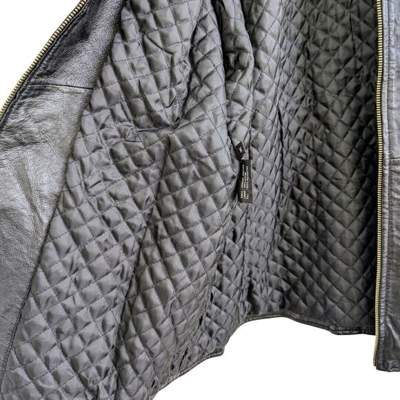 New York by Winlet Women's Black Belted‎ Genuine Leather Coat Size Medium - Picture 7 of 16